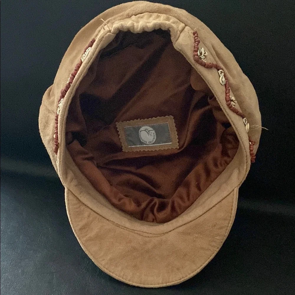 Vintage Corinne Brodbeck Tan Suede Hat - Picture 3 of 7